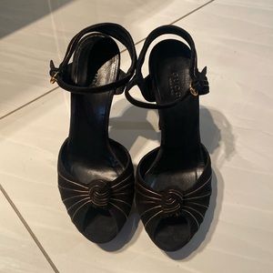 Gucci high heel black pumps - size 5 1/2